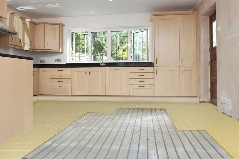 underfloor heating loose wire kitchen